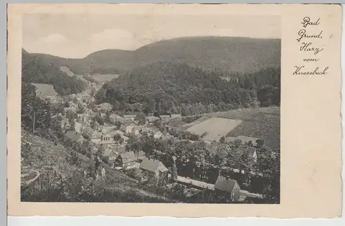 (78262) AK Bad Grund, Ansicht vom Knesebeck, 1935