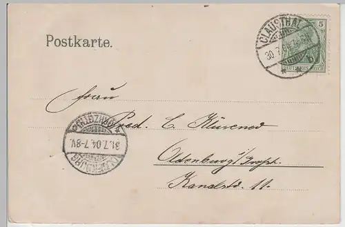 (78235) AK Gruss aus Meyer's Kurhaus in Buntenbock, 1904