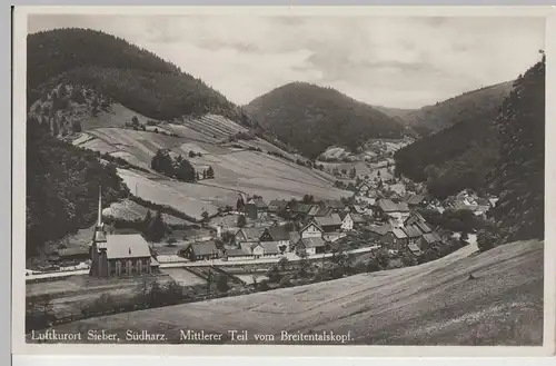 (78160) Foto AK Sieber im Südharz, mittlerer Teil vom Breitentalskopf, 1930er