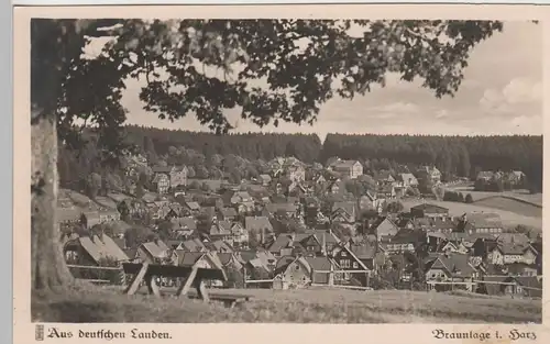 (78138) Foto AK Braunlage im Harz, Gesamtansicht, 1933