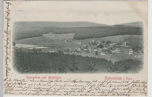 (76750) AK Hahnenklee im Harz, Blick vom Bocksberg, 1900