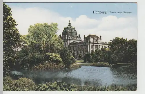 (76665) AK Hannover, Partie beim Museum, vor 1945