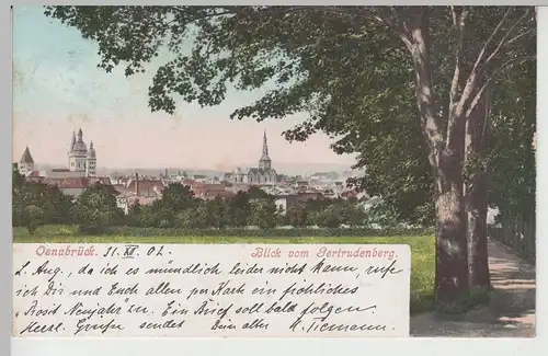 (76622) AK Osnabrück, Blick vom Gertrudenberg, 1902