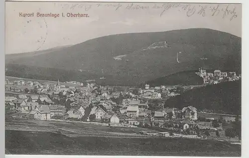 (76600) AK Braunlage im Oberharz, Gesamtansicht, 1909