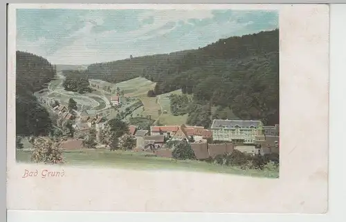 (75905) AK Bad Grund, Harz, Panorama, bis um 1905