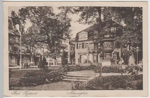 (74037) AK Bad Pyrmont, Altenauplatz, Feldpost 1917