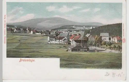 (72032) AK Braunlage, Harz, Panorama 1901