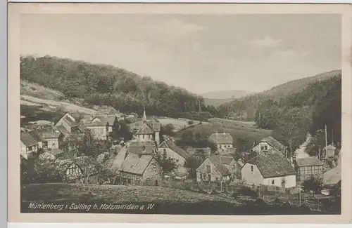 (72020) AK Mühlenberg, Holzminden, Solling, Panorama, vor 1945