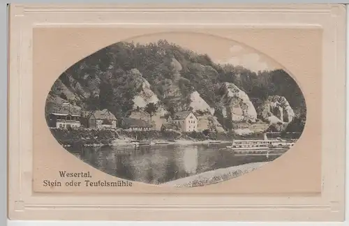 (72016) AK Steinmühle, Pegestorf, Wesertal, Teufelsmühle, vor 1945