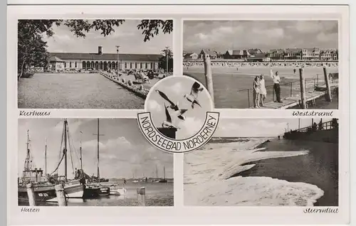 (71544) Foto AK Nordseebad Norderney, Mehrbildkarte 1955