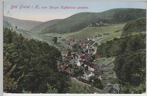 (71239) AK Bad Grund im Harz, Gesamtansicht v. Iberger Kaffeehaus 1914