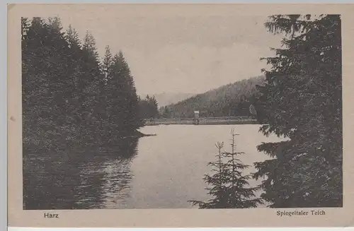 (71176) AK Spiegeltaler Teich im Harz, vor 1945