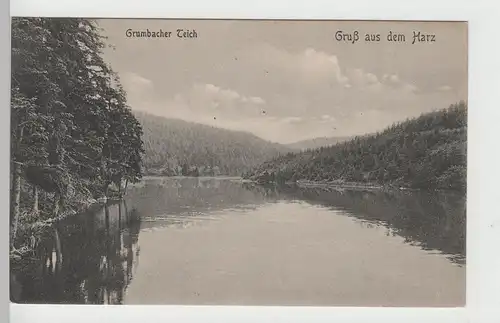 (71172) AK Gruss aus dem Harz, Grumbacher Teich vor 1945