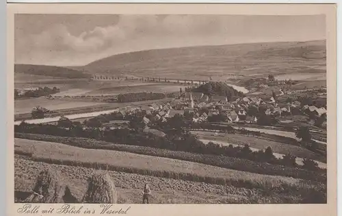 (71091) AK Polle a.d. Oberweser, Blick ins Wesertal, 1923