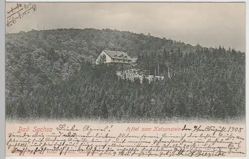 (71022) AK Bad Sachsa, Hotel zum Katzenstein, 1905