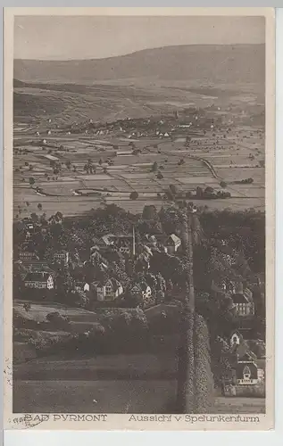 (69837) AK Bad Pyrmont, Blick vom Spelunkenturm 1926