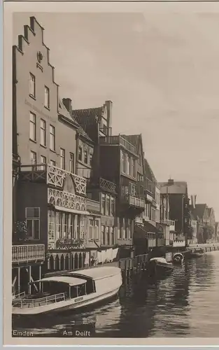 (69794) Foto AK Emden, am Delft, Hotel zum goldenen Adler 1932