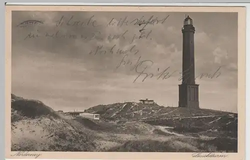 (66372) AK Norderney, Leuchtturm, 1932