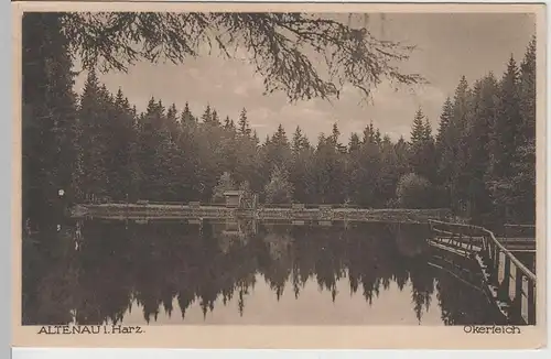 (66175) AK Altenau im Oberharz, Okerteich vor 1945