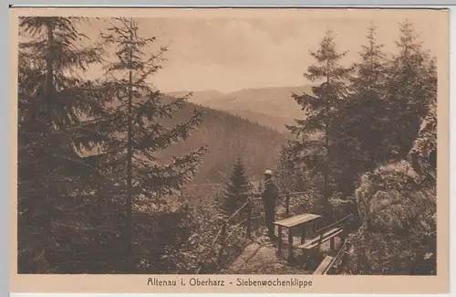 (66168) AK Altenau im Oberharz, Siebenwochenklippe, vor 1945