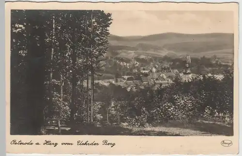 (64009) Foto AK Osterode a. Harz, Ansicht vom Uehrder Berg, Feldpost 1942