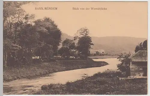 (57981) AK Hann. Münden, Blick von der Werrabrücke, 1910er