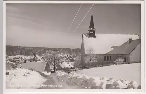 (57458) Foto AK Braunlage, Harz, Blick vom Andreasberger Fußweg