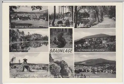 (55191) AK Braunlage, Harz, Mehrbild, Achtermann, Kurpark, Wurmberg