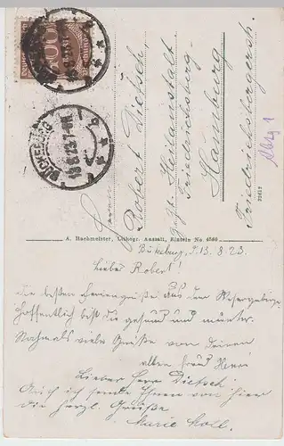 (51899) AK Rinteln, Rintelner Klippenturm, mit Weserlied, 1923