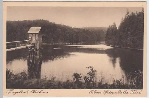 (51294) AK Spiegeltal (Oberharz), Oberer Spiegeltaler Teich, vor 1945