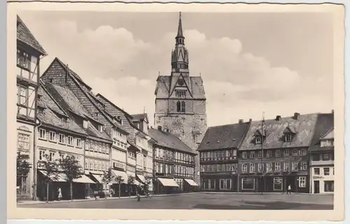 (49413) Foto AK Osterode, Marktplatz mit Kirche, 1952