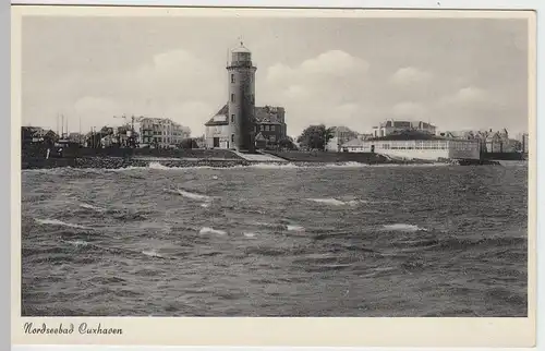 (48941) AK Nordseebad Cuxhaven, Blick zum Leuchtturm 1920er