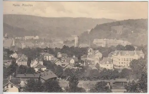 (4839) AK Hann. Münden, Panorama, Bahnpost, bis 1922