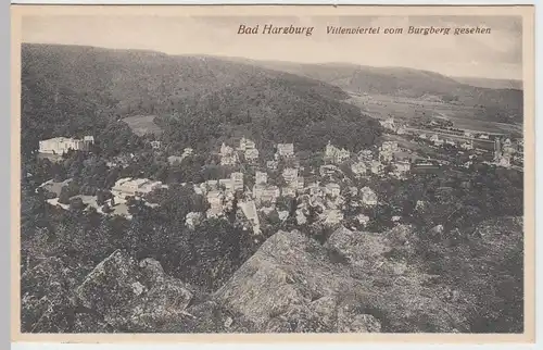 (47658) AK Bad Harzburg, Villenviertel, Blick vom Burgberg, vor 1945