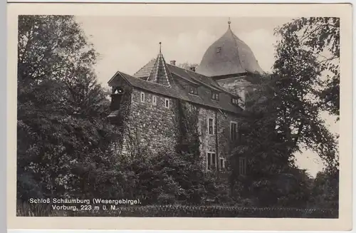 (46426) Foto AK Schloß Schaumburg (Wesergebirge), Vorburg, 1934