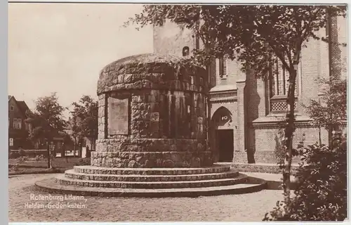 (46410) AK Rotenburg (Wümme), Helden-Gedenkstein, 1929