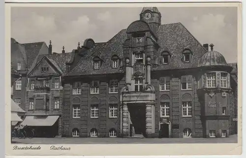 (45826) AK Buxtehude, Rathaus, Feldpost 1942