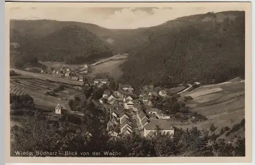 (45537) Foto AK Wieda, Blick von der Wache, 1929