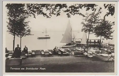 (45159) Foto AK Steinhuder Meer, Terrasse, 1936