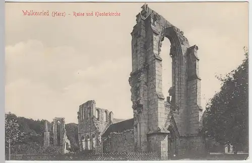 (44011) AK Kloster Walkenried, Ruine u. Klosterkirche, 1910er