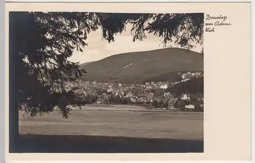 (42751) Foto AK Braunlage, Totale vom Adamsblick 1920/30er