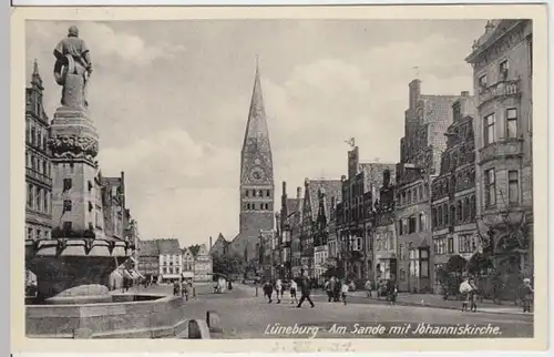 (4125) AK Lüneburg, Am Sande, Johanniskirche 1931