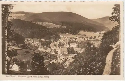 (40744) Foto AK Bad Grund, Totale, Blick v. Gittelderberg, 1938