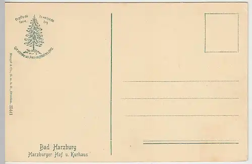 (40702) AK Bad Harzburg, Harzburger Hof und Kurhaus 1910er