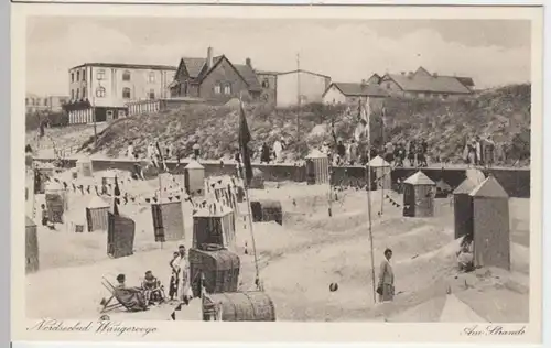 (4037) AK Wangerooge, Nordsee, Strand, vor 1945