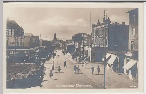 (34824) Foto AK Nordseebad Wangerooge, Straßenpartie, vor 1945