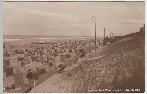 (34806) Foto AK Nordseebad Wangerooge, Strandpartie, vor 1945