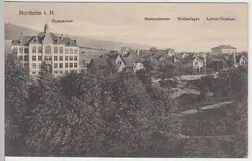 (29335) AK Northeim i.H., Ansicht m. Gymnasium u. Lehrer-Seminar 1916