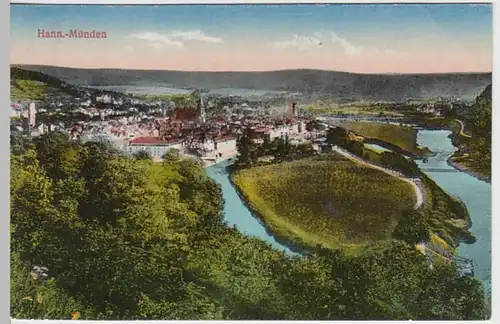 (27872) AK Hann. Münden, Panorama, vor 1945