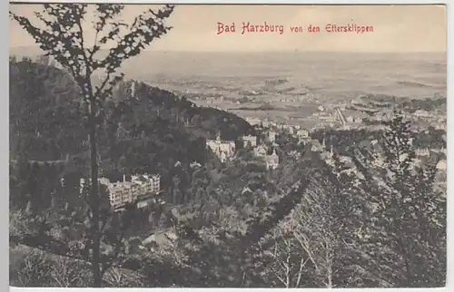 (27664) AK Bad Harzburg, Blick von den Ettersklippen, um 1907